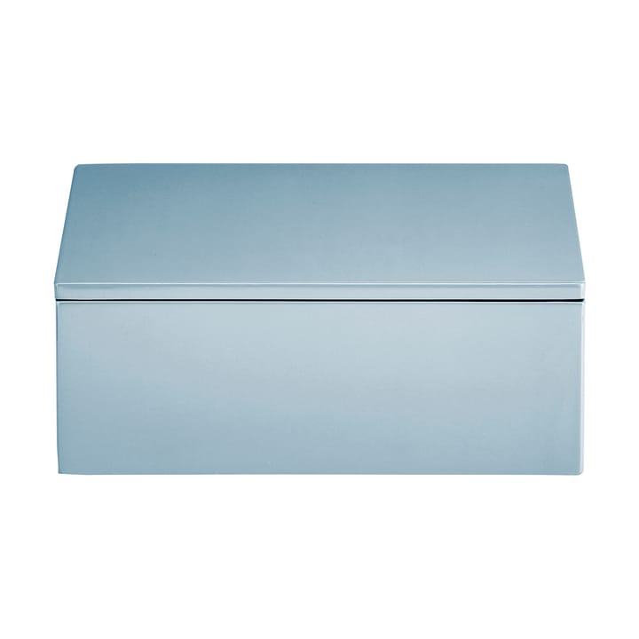 Lux lakeret opbevaringsboks 19x19x7 cm - Powder blue - Mojoo