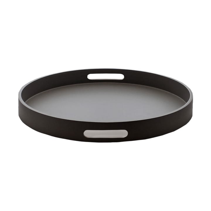 Mat lakeret serveringsbakke Ø40x4 cm - Black - Mojoo