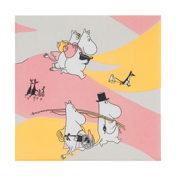 Family Time papirserviet 33x33 cm 20-pak - Flerfarvet - Moomin Arabia