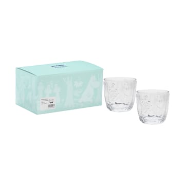 Moomin drikkeglas 28 cl 2-pak - Klar - Moomin Arabia