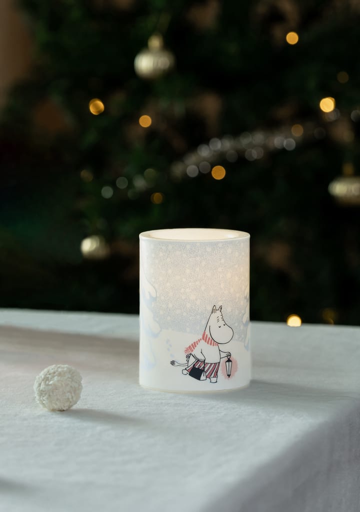 Moomin bloklys LED 10 cm - Let it snow - Muurla