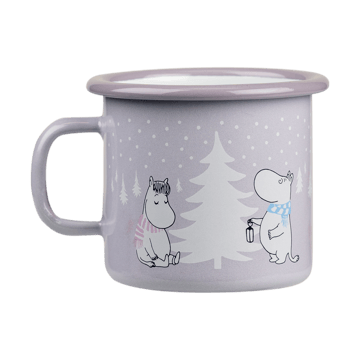 Moomin emaljekrus 25 cl - Snowfall - Muurla