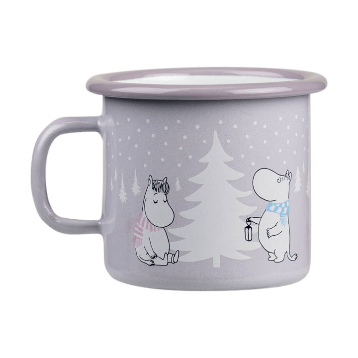 Moomin emaljekrus 25 cl - Snowfall - Muurla