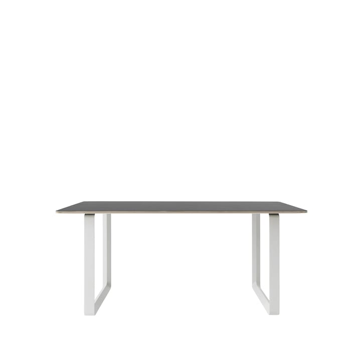 70/70 spisebord 170x85 cm - Black linoleum/Plywood/White - Muuto