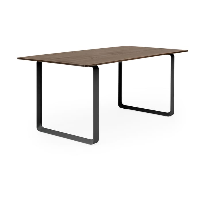 70/70 spisebord 170x85 cm, Solid Smoked Oak/Black Muuto