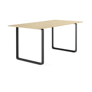 70/70 spisebord 170x85 cm - Solid Smoked Oak/Black - Muuto