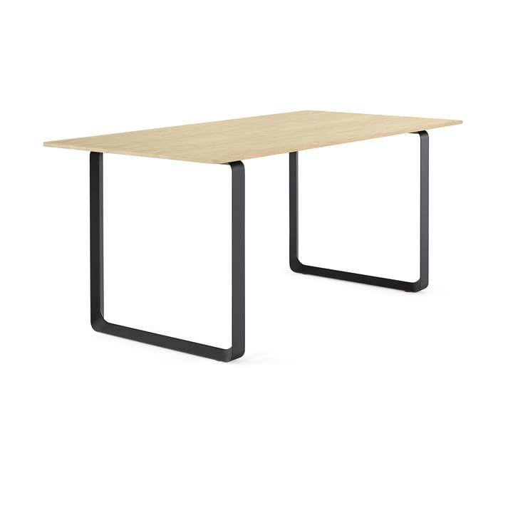 70/70 spisebord 170x85 cm - Solid Smoked Oak/Black - Muuto