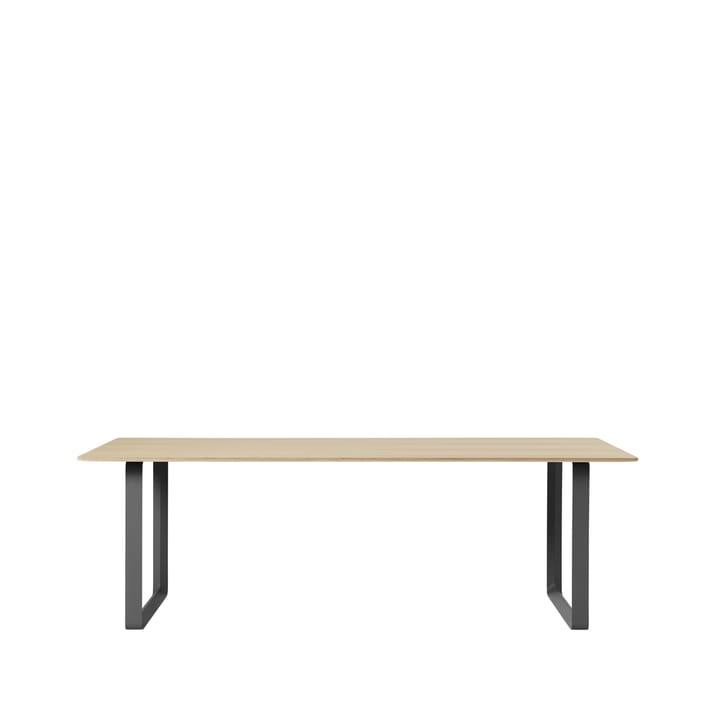 70/70 spisebord 225x90 cm - Oak veneer/Plywood/Black - Muuto