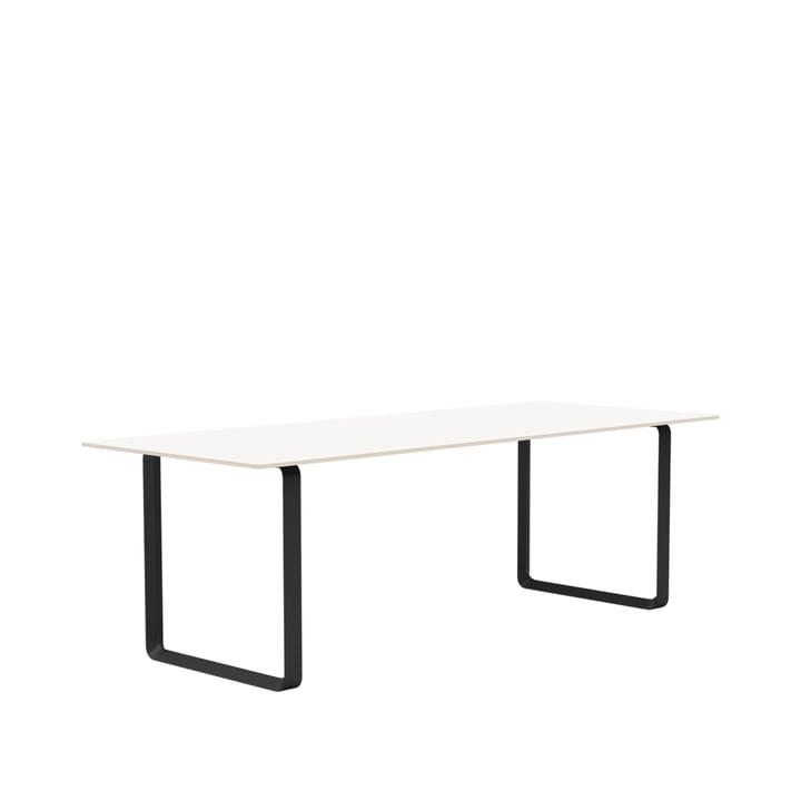 70/70 spisebord 225x90 cm - White laminate/Plywood/Black - Muuto