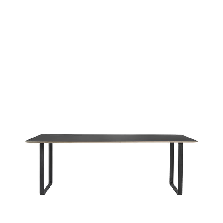 70/70 spisebord 255x108 cm - Black linoleum/Plywood/Black - Muuto