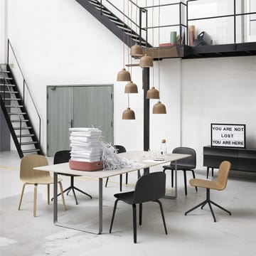 70/70 spisebord 255x108 cm - Black linoleum/Plywood/Black - Muuto