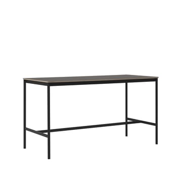 Base High barbord - black linoleum, sort understel, krydsfinérkant, B85 L190 H105 - Muuto