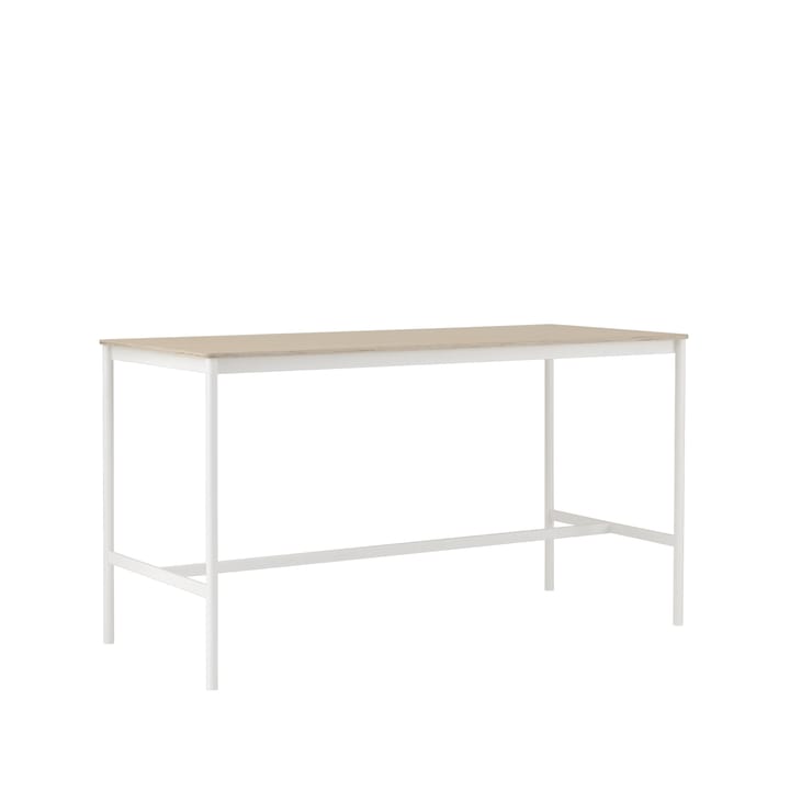 Base High barbord - oak, hvidt stel, krydsfinérkant, B85 L190 H105 - Muuto