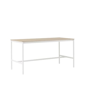 Base High barbord - oak, hvidt stel, krydsfinérkant, B85 L190 H95 - Muuto