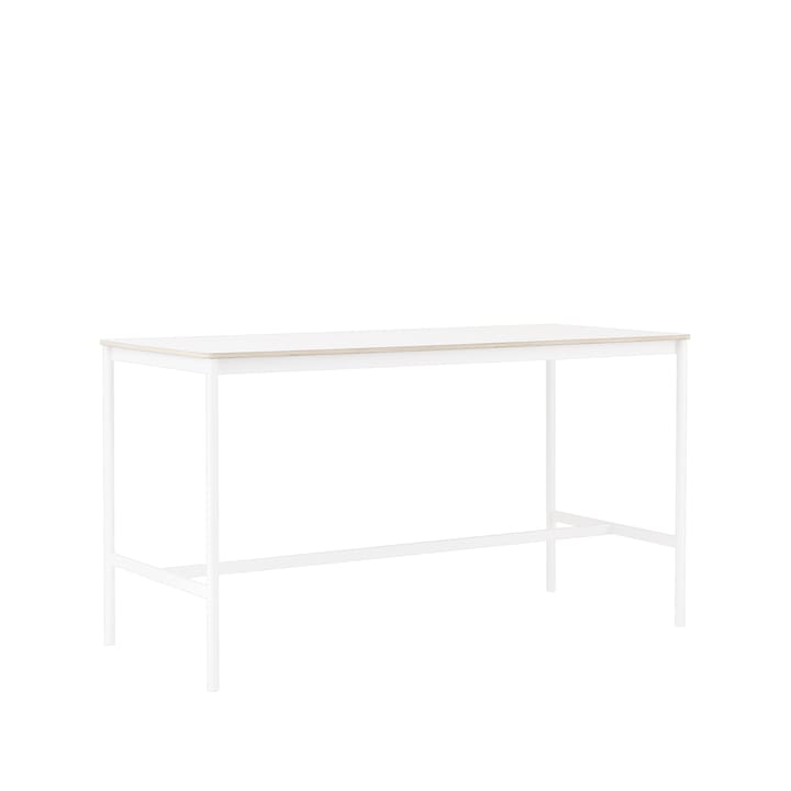 Base High barbord - white laminate, hvidt stel, krydsfinérkant, B85 L190 H105 - Muuto