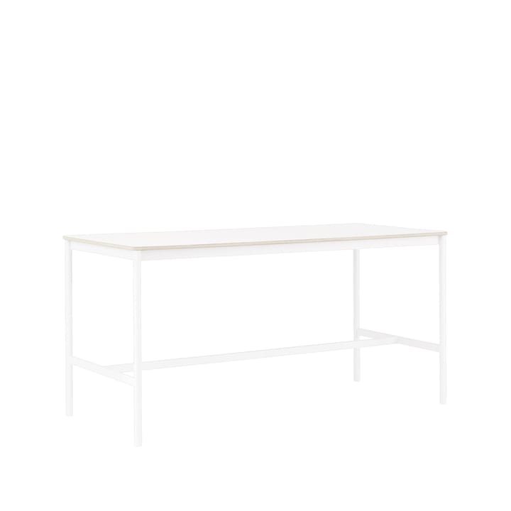 Base High barbord - white laminate, hvidt stel, krydsfinérkant, B85 L190 H95 - Muuto