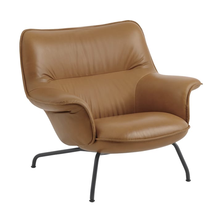 Doze lænestol lav - Refine leather cognac-black - Muuto