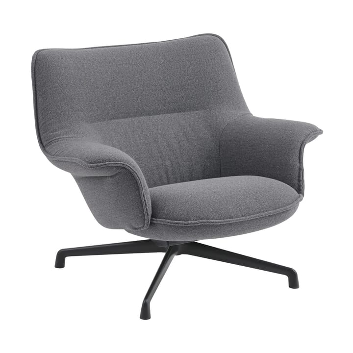 Doze lænestol lav swivel base - Ocean 80-anthracite black - Muuto