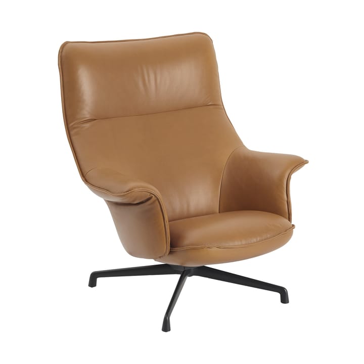 Doze lænestol swivel base - Refine leather cognac-black - Muuto