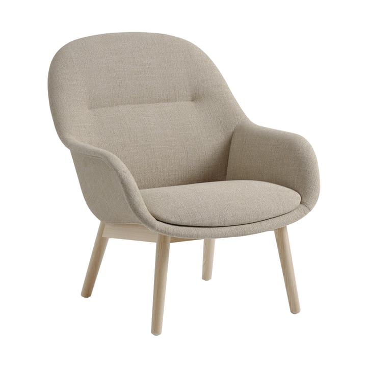 Fiber Lounge lænestol med egetræben - Ecriture 240-grey - Muuto