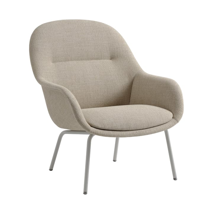 Fiber Lounge lænestol med stålben - Ecriture 240-grey - Muuto