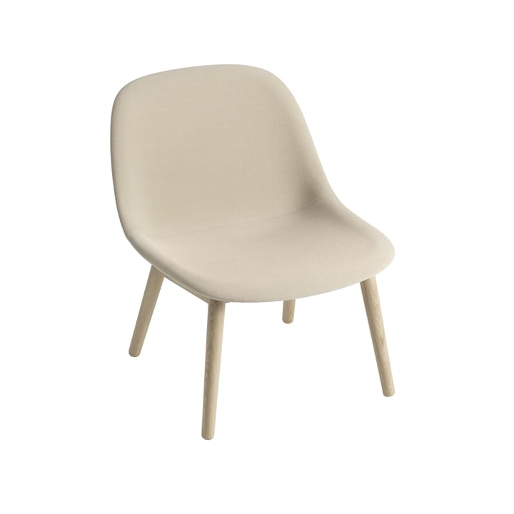 Fiber Lounge stol med egeben - beige - Muuto