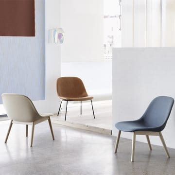 Fiber Lounge stol med egeben - beige - Muuto