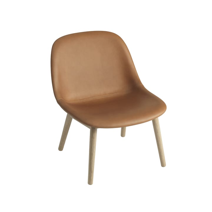 Fiber Lounge stol med egeben - cognac - Muuto