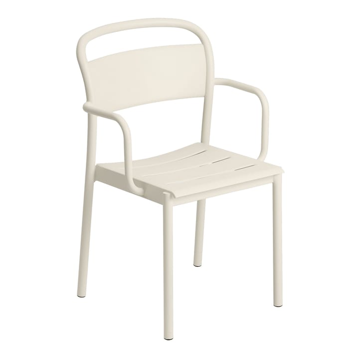 Linear steel armchair armstol - Off-white - Muuto