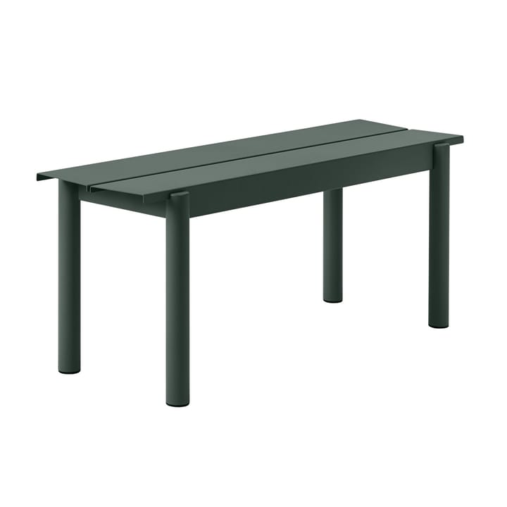 Linear steel bench bænk 110x34 cm - Dark green - Muuto