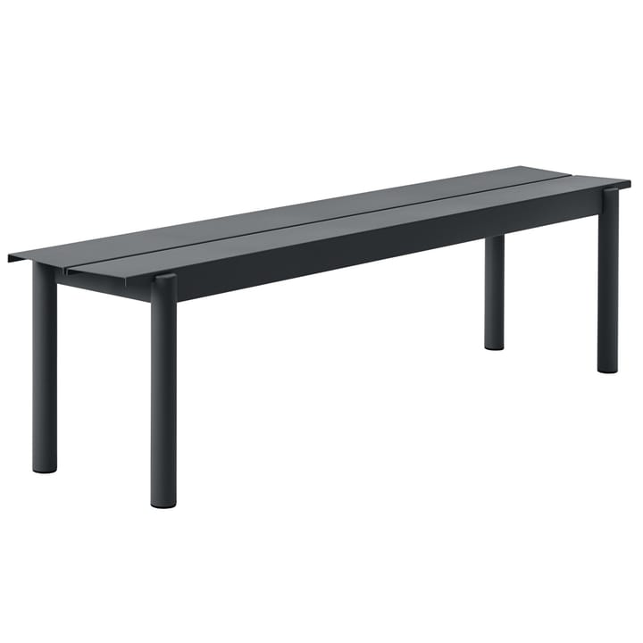 Linear steel bench bænk 170x34 cm - Black - Muuto