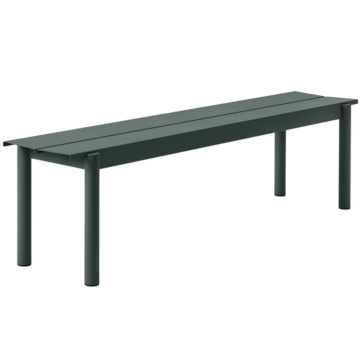 Linear steel bench bænk 170x34 cm - Dark green - Muuto