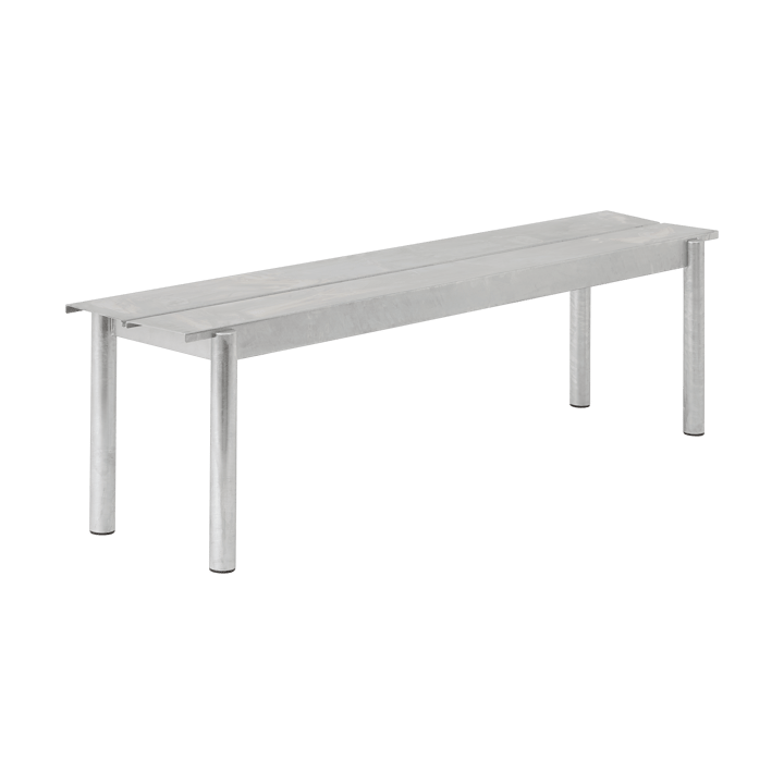 Linear steel bench bænk 170x34 cm - Warm galvanized steel - Muuto