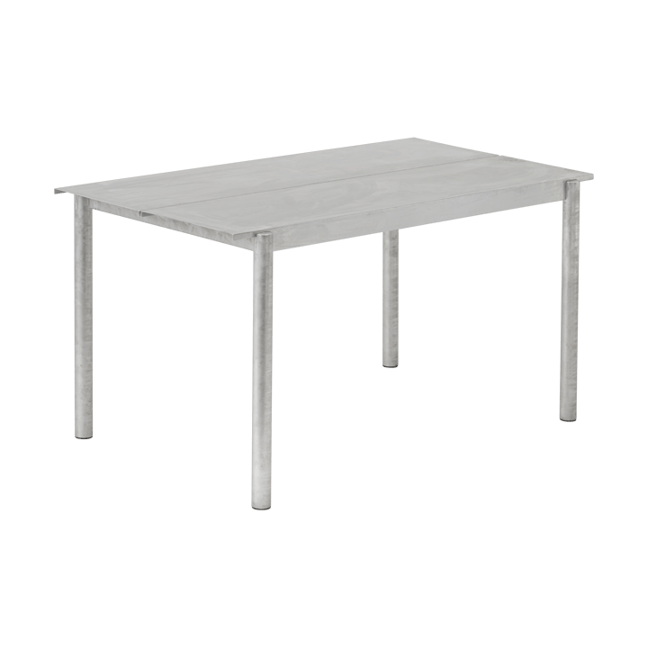 Linear steel table bord 140x75 cm - Warm galvanized steel - Muuto