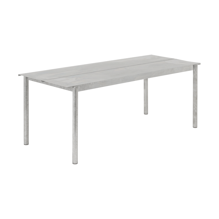 Linear steel table stålbord 200 cm - Warm galvanized steel - Muuto