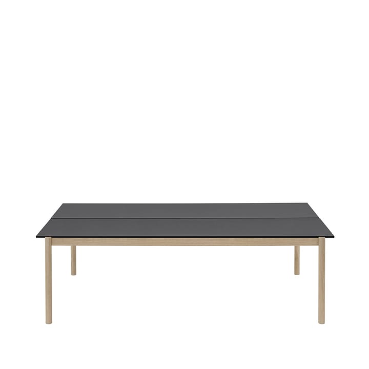 Linear System bord 142x240 cm - Black nanolaminate/Black/Oak - Muuto