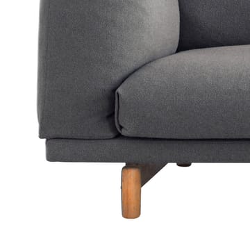 Rest sofa - 2-pers. stof Steelcut Trio ii 133 light grey, ben i eg - Muuto