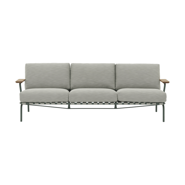 Settle 3-personers sofa - Ribbed Weave 2 Dark green - Muuto