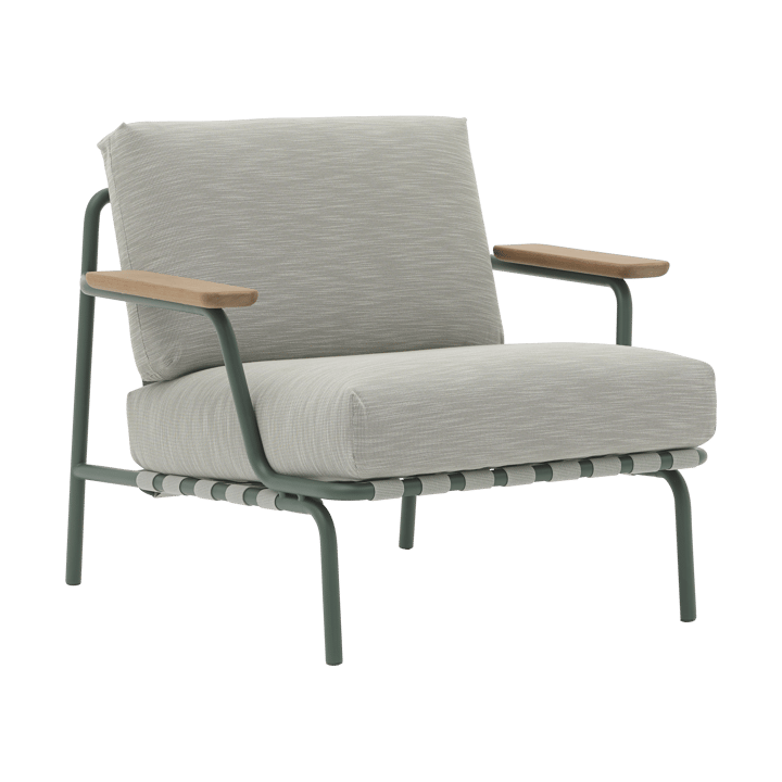 Settle Lounge Chair loungelænestol - Ribbed Weave 2 Dark green - Muuto