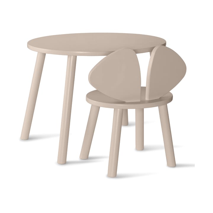 Mouse sæt børnestol + bord - Beige - Nofred