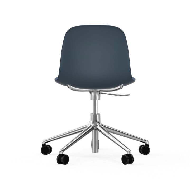 Form chair drejestol, 5W kontorstol, blå, aluminium hjul Normann Copenhagen