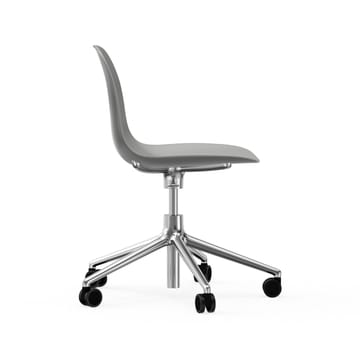 Form chair drejestol, 5W kontorstol - grå, aluminium, hjul - Normann Copenhagen