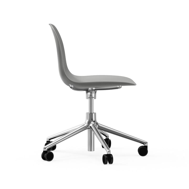 Form chair drejestol, 5W kontorstol - grå, aluminium, hjul - Normann Copenhagen