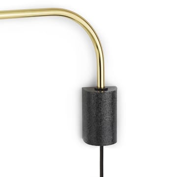 Grant væglampe - brass, stor-stål, granit - Normann Copenhagen