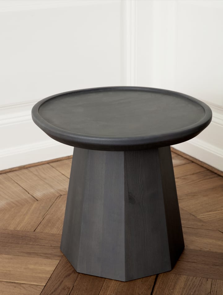 Pine table small sidebord Ø45 cm H:40,6 cm, Dark Grey Normann Copenhagen