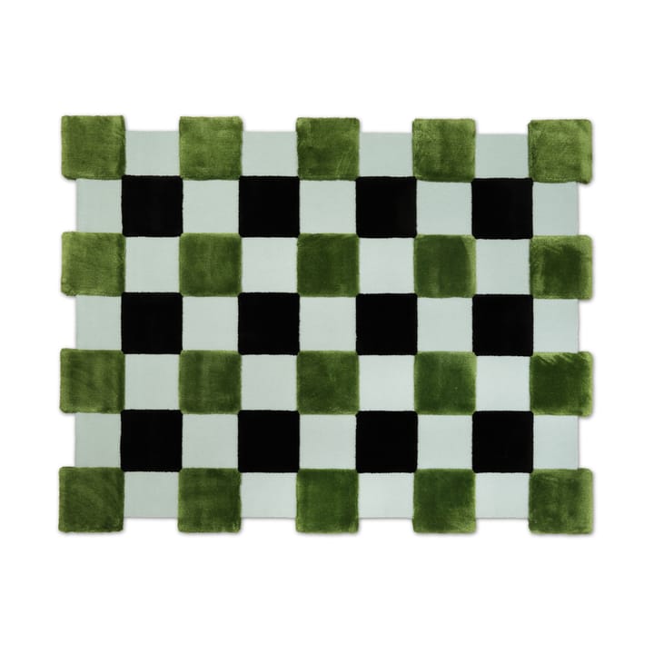 ODC Segment Rug Collection Square tæppe - Green-black-mint, 142x198 cm - Ogeborg