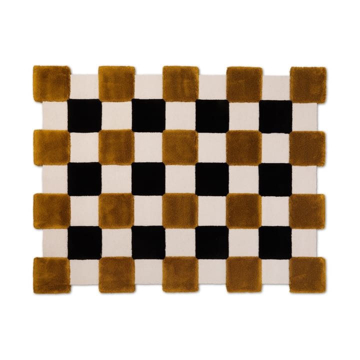 ODC Segment Rug Collection Square tæppe - Ochre-beige-black, 142x198 cm - Ogeborg