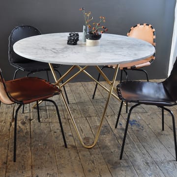 Big O Table spisebord - Marmor marquina, rustfrit understel - OX Denmarq