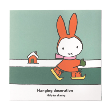 Miffy skating dekorationsvedhæng - Guld - Pluto Design