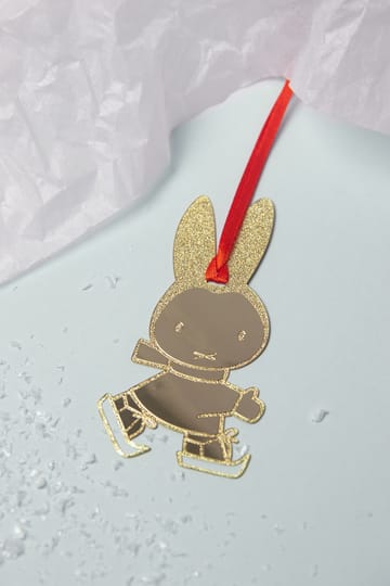 Miffy skating dekorationsvedhæng - Guld - Pluto Design